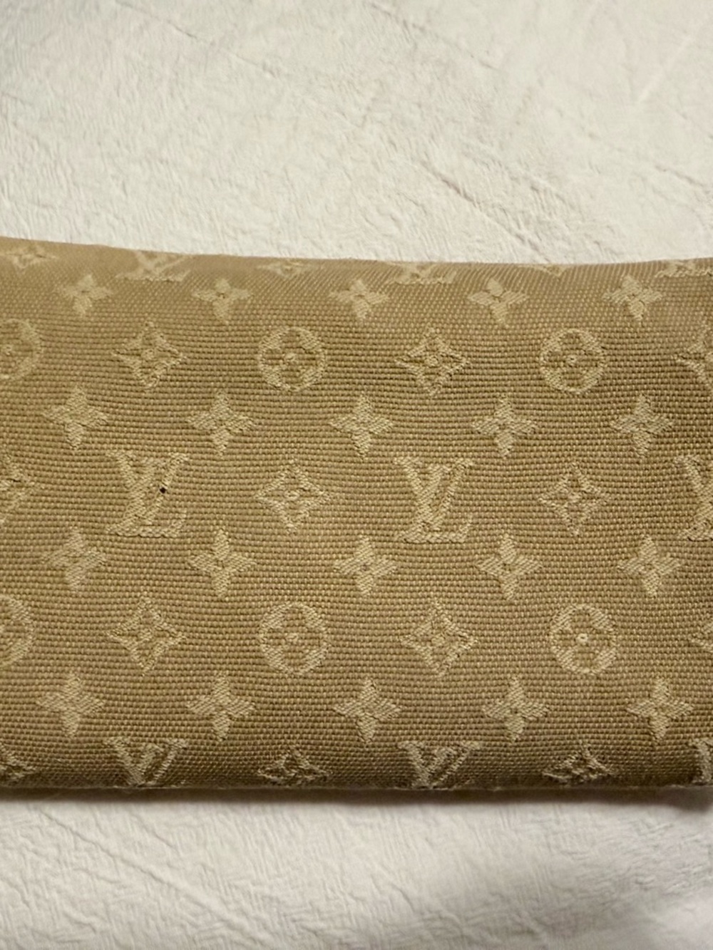 Louis Vuitton Tan Embossed Monogram Fold-Over Clutch - Picture 2 of 12